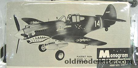 Monogram 1/48 Tigershark P-40 Bagged, PA96  plastic model kit